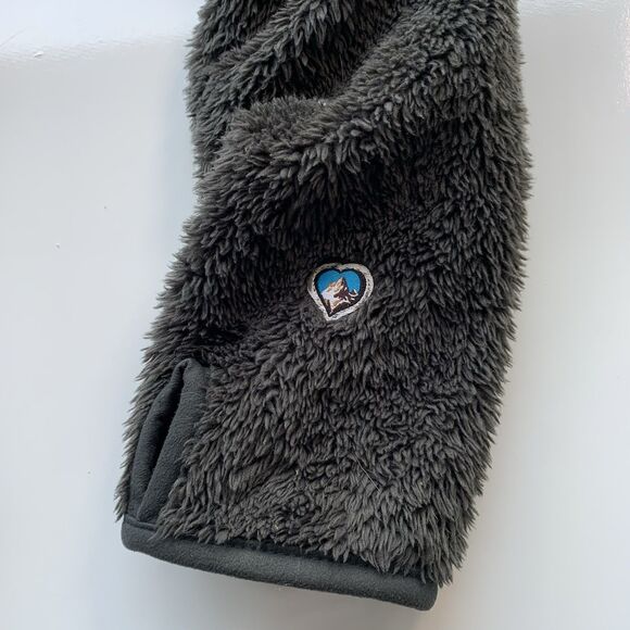 Kuhl Flight Jacket Women's M Brown Full Zip Stowaway Hood Fleece Raglan Sleeve - Picture 2 of 15